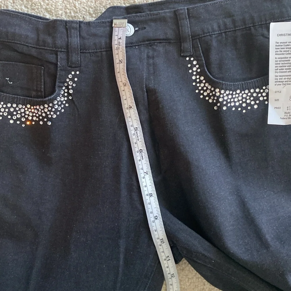Christine Alexander black crystal jeans. NWT - Picture 9 of 9